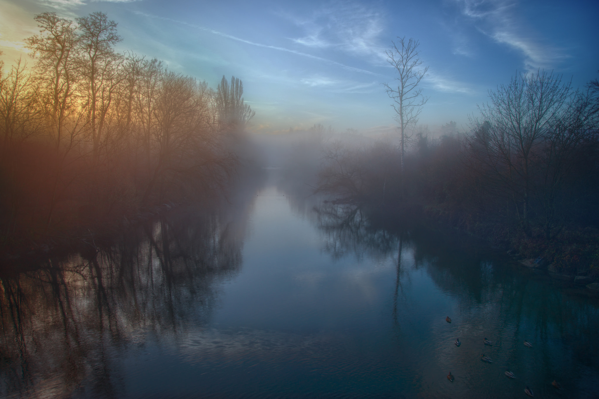 Sunrise over River by PiConsti