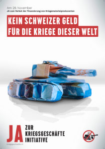 Kein Schweizer Geld für die Kriege dieser Welt - Ja zur Kriegsgeschäfte-Initiative